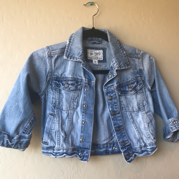The Children's Place Other - The place girls denim faded jacket size 4